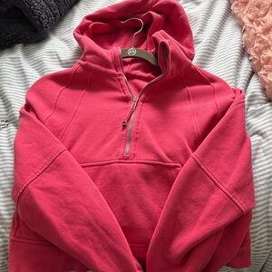 lululemon Scuba Oversized Half-Zip Hoodie Pink